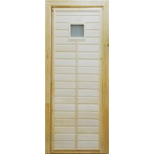 Двери для бани и сауны ПО-1 Сатин (Липа)