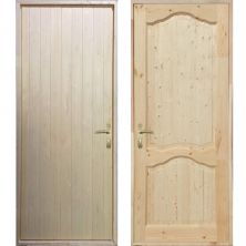 Входная деревянная дверь «ЗИМА - Вагонка / Каролина»