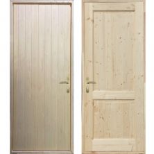 Входная деревянная дверь «ЗИМА - Вагонка / Классика»