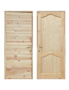 Входная деревянная дверь «ЗИМА - Имитация бруса / Каролина»