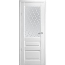 Межкомнатные двери Фрегат Эрмитаж-2 (Белая - Стекло ромб)