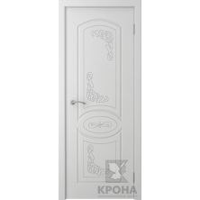 Межкомнатные двери Крона ПГ Муза (Белая эмаль)