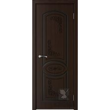 Межкомнатные двери Крона ПГ Муза (Темный шоколад)