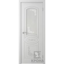 Межкомнатные двери Крона ПО Муза (Белая эмаль)