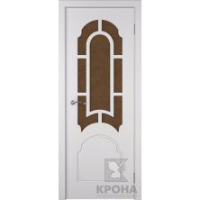 Межкомнатные двери Крона ПО Соната (Белая эмаль)