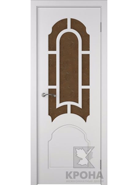 Межкомнатная дверь Крона ПО Соната (Белая эмаль)