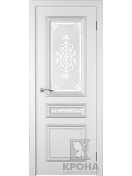 Межкомнатная дверь Крона ПО Стиль (Белая эмаль)