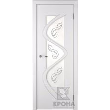 Межкомнатные двери Крона ПО Вега (Белая эмаль)