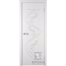 Межкомнатные двери Крона ПГ Вега (Белая эмаль)