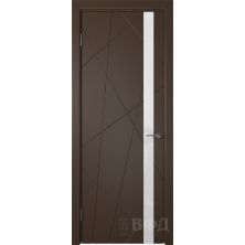 Межкомнатные двери ВФД Флитта 26ДО05 (Шоколадная эмаль - Стекло белое)