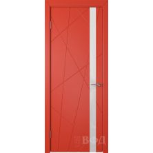 Межкомнатные двери ВФД Флитта 26ДО07 (Красная эмаль - Стекло белое)
