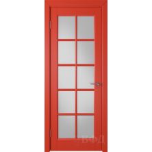 Межкомнатные двери ВФД Гланта 57ДО07 (Красная эмаль - Белый сатинат)