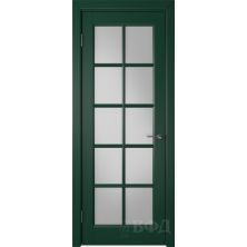 Межкомнатные двери ВФД Гланта 57ДО10 (Зеленая эмаль - Белый сатинат)