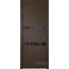 Межкомнатные двери ВФД Ньюта 59ДО05 (Шоколадная эмаль - Стекло черное)