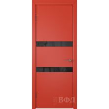 Межкомнатные двери ВФД Ньюта 59ДО07 (Красная эмаль - Стекло черное)