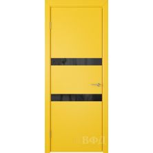 Межкомнатные двери ВФД Ньюта 59ДО08 (Желтая эмаль - Стекло черное)
