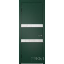 Межкомнатные двери ВФД Ньюта 59ДО10 (Зеленая эмаль - Стекло белое)