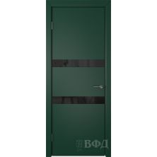 Межкомнатные двери ВФД Ньюта 59ДО10 (Зеленая эмаль - Стекло черное)