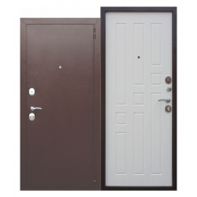Входная дверь Ferroni - Гарда 8 мм (Медный антик / Белый ясень)